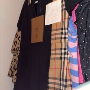 Burberry Black Dress with Iconic Check Accent